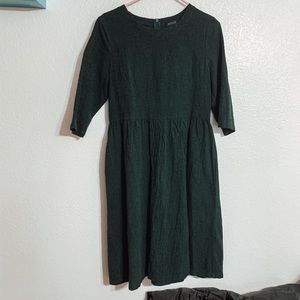 Deep green dress!